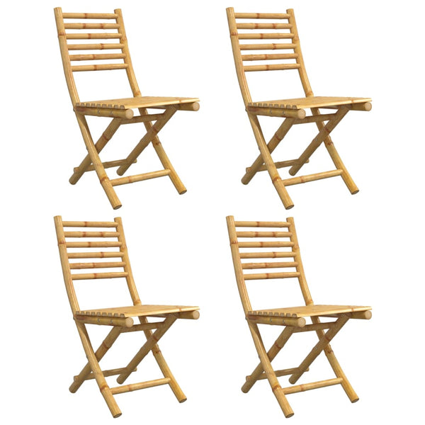 vidaXL Garden Chairs 4 pcs. Foldable 43x54x88 cm Bamboo