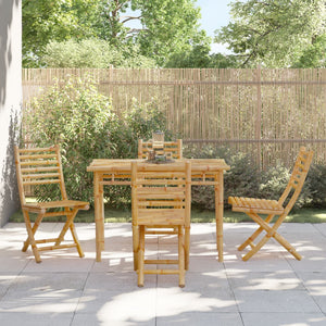 vidaXL Garden Chairs 4 pcs. Foldable 43x54x88 cm Bamboo