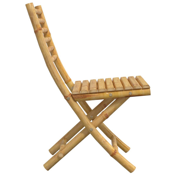Bambus Gartenstühle, 8er Set, Klappbar