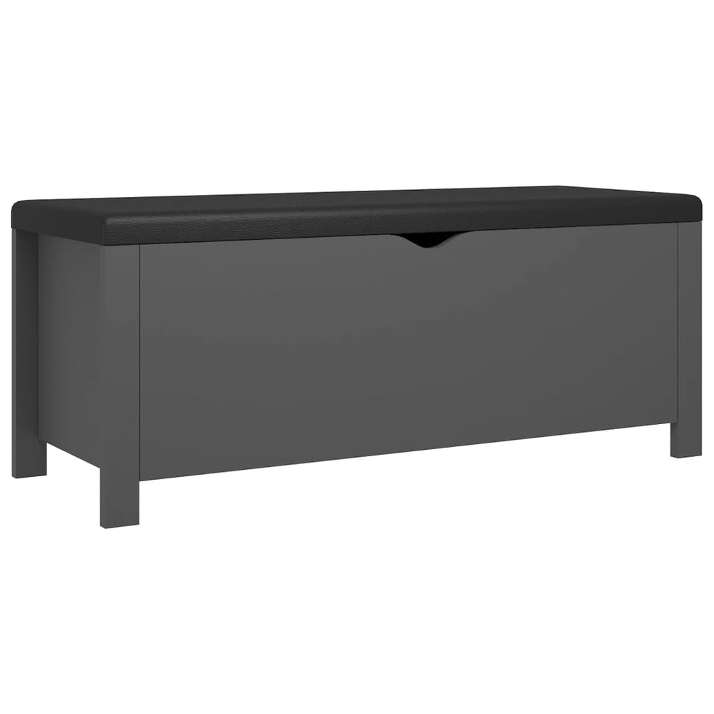 Graue Aufbewahrungsbox mit Kissen 105 cm