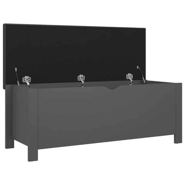 Graue Aufbewahrungsbox mit Kissen 105 cm