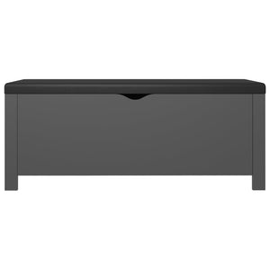 Graue Aufbewahrungsbox mit Kissen 105 cm