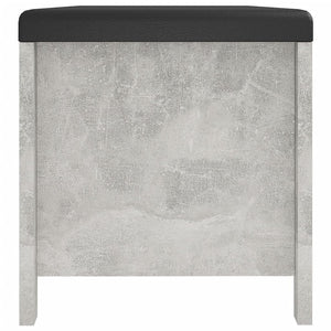 Aufbewahrungsbox mit Kissen Betongrau 105x40x45 cm