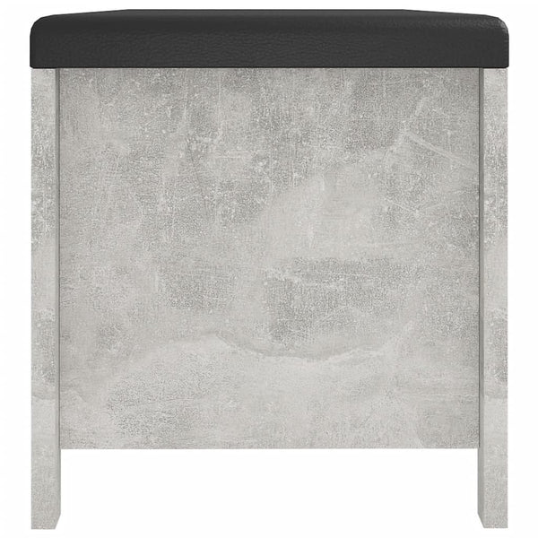 Aufbewahrungsbox mit Kissen Betongrau 105x40x45 cm