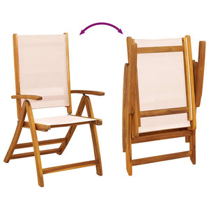 Klappbare Gartenstühle 8er Set Akazie/Textilene