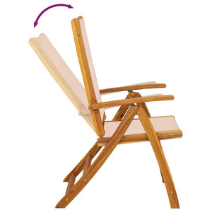 Klappbare Gartenstühle 8er Set Akazie/Textilene