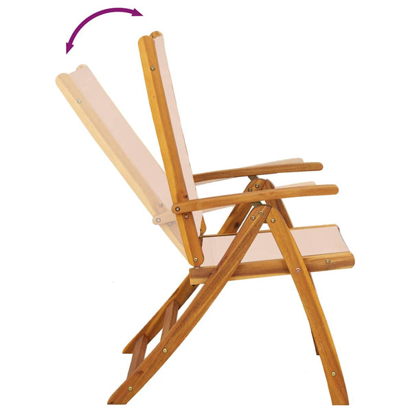 Klappbare Gartenstühle 8er Set Akazie/Textilene