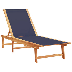 Sonnenliegen 2er Set mit Tisch, Akazienholz