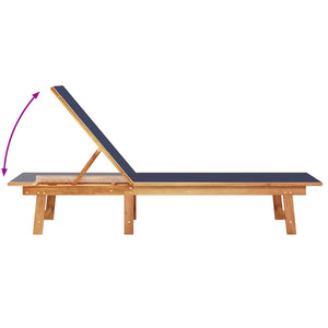 Sonnenliegen 2er Set mit Tisch, Akazienholz