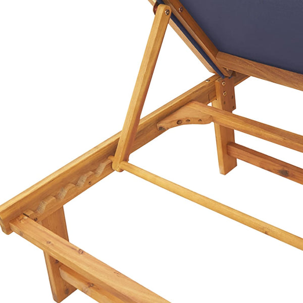 Sonnenliegen 2er Set mit Tisch, Akazienholz