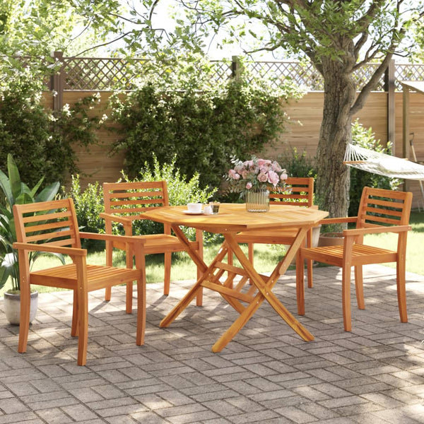 vidaXL Chaises de jardin 4 pcs 59x55x85 cm Bois d'acacia massif