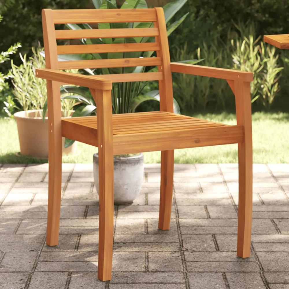 Akazienholz Gartenstühle 4er Set