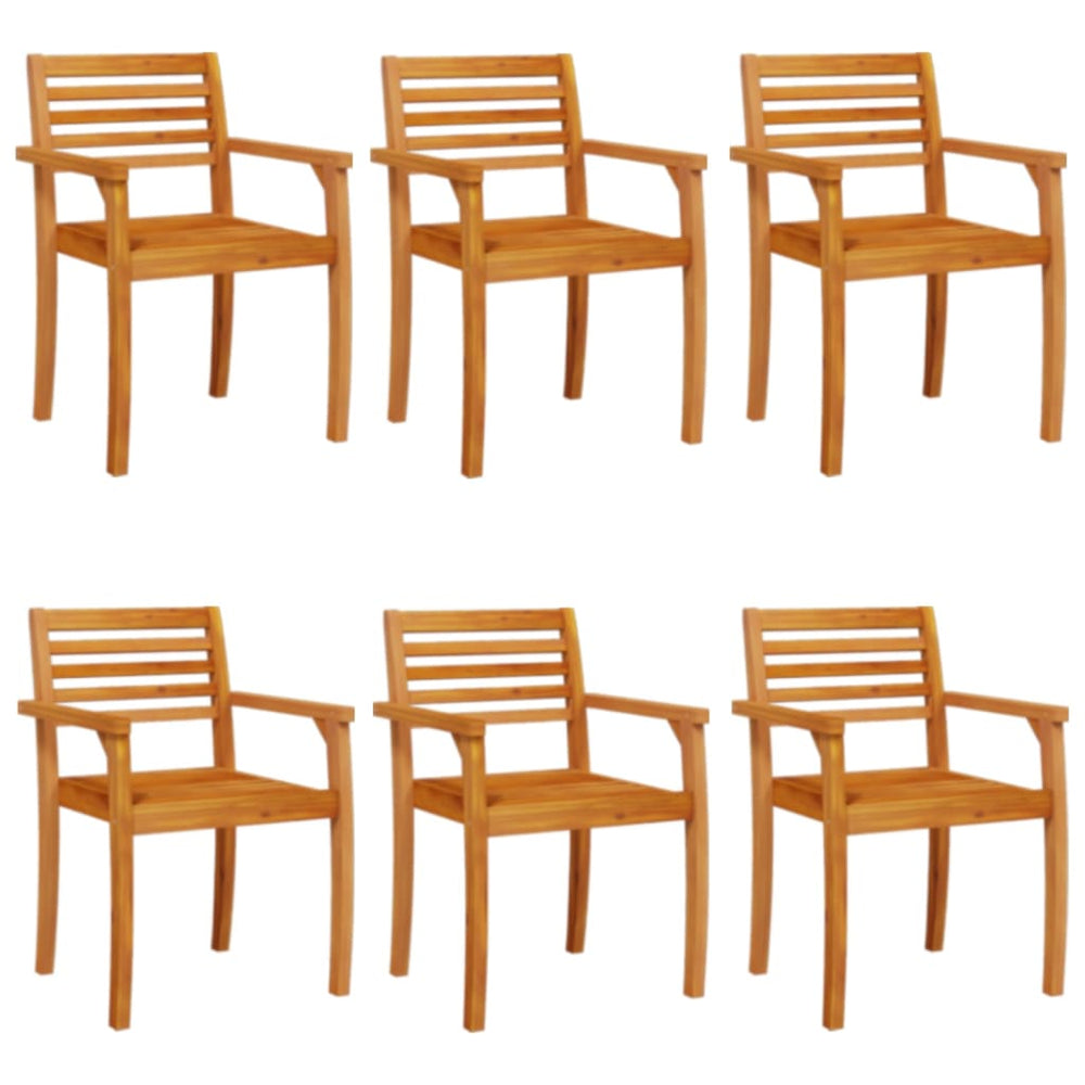 Akazien Gartenstühle 6er Set