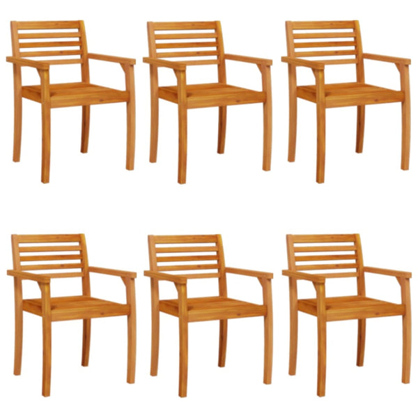 vidaXL Chaises de jardin 6 pcs 59x55x85 cm Bois d'acacia massif