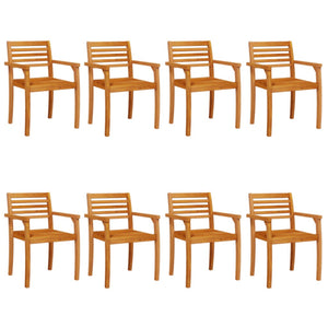 vidaXL Chaises de jardin 8 pcs 59x55x85 cm Bois d'acacia massif