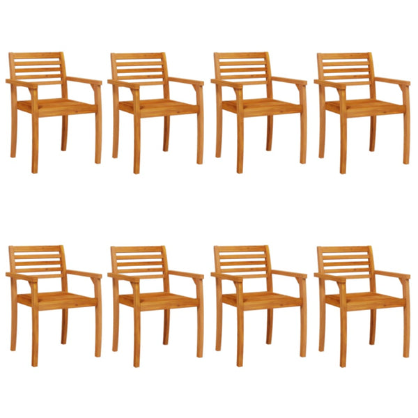 vidaXL Chaises de jardin 8 pcs 59x55x85 cm Bois d'acacia massif