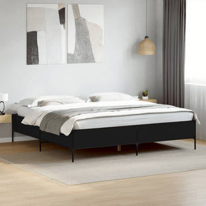 Schwarzes Bettgestell 180x200 cm