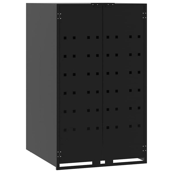 Mülltonnenbox für 5 Tonnen, Schwarz, Stahl