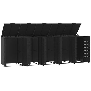 Mülltonnenbox für 5 Tonnen, Schwarz, Stahl