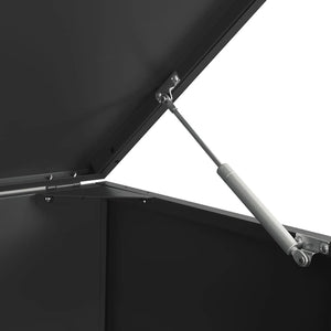 Mülltonnenbox für 6 Tonnen, Stahl Schwarz