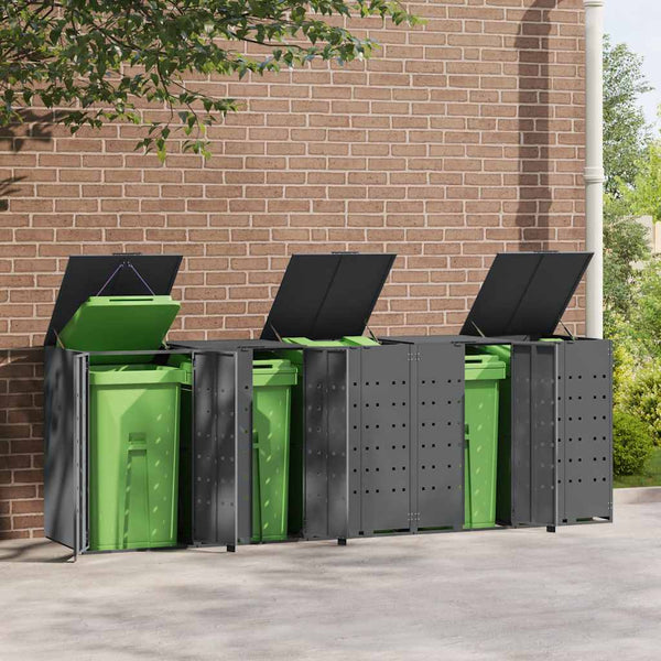 Mülltonnenbox für 5 Tonnen Anthrazit Stahl