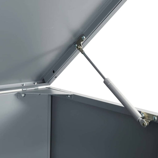 Mülltonnenbox für 5 Tonnen Grau Stahl