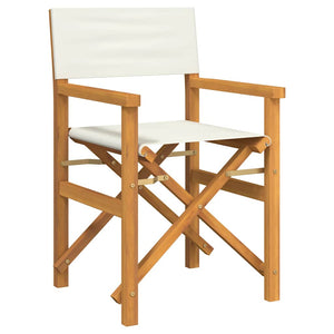 Klappbarer Regiestuhl Creme Teakholz