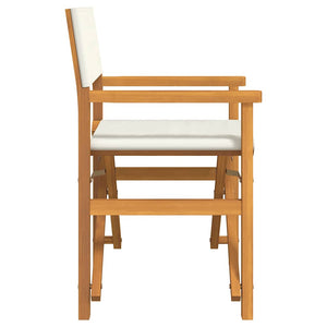 Klappbarer Regiestuhl Creme Teakholz