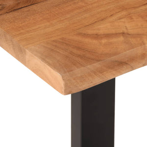 Akazie Massivholz Bank mit Stahlgestell, 160cm