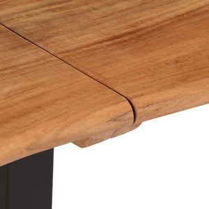 Akazie Massivholz Bank mit Stahlgestell, 160cm