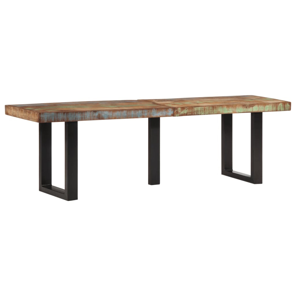Bank 160 cm Altholz und Stahl