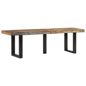 Bank 160 cm Altholz und Stahl