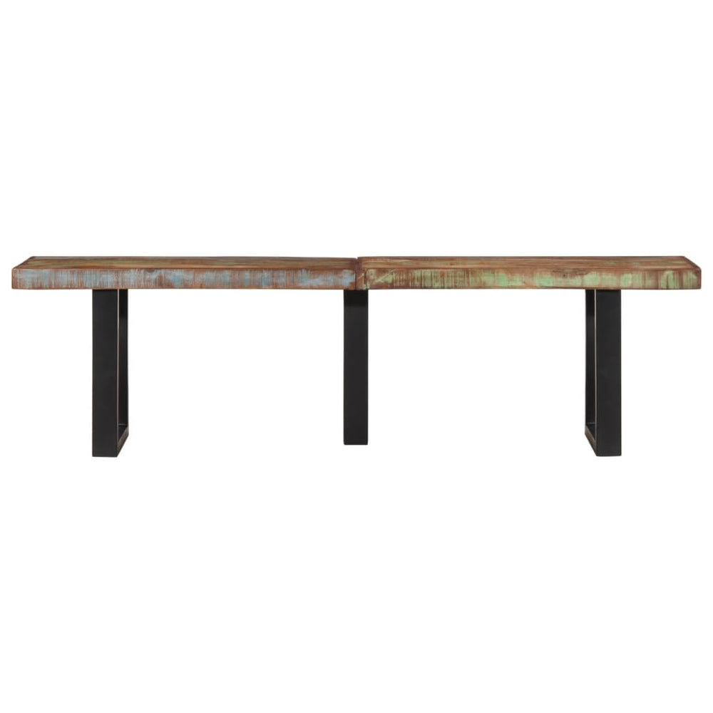 Bank 160 cm Altholz und Stahl