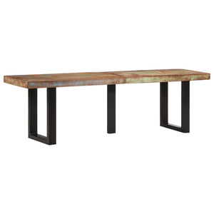 Bank 160 cm Altholz und Stahl