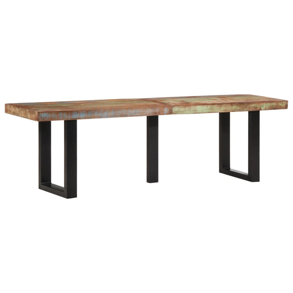 Bank 160 cm Altholz und Stahl