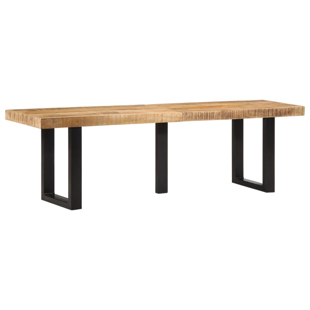 vidaXL Banc 160 cm Bois de manguier brut et acier