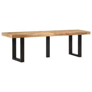 Bank 160 cm aus Mangoholz und Stahl