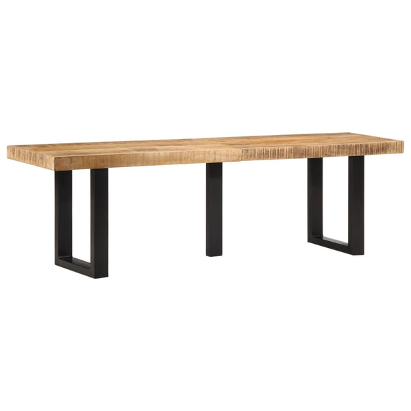 Bank 160 cm aus Mangoholz und Stahl
