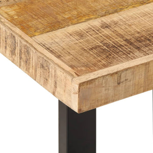 Bank 160 cm aus Mangoholz und Stahl