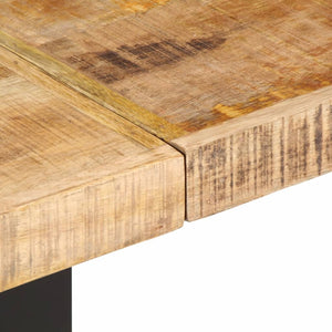 Bank 160 cm aus Mangoholz und Stahl