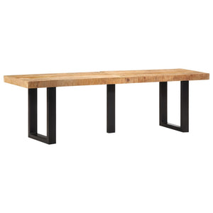 Bank 160 cm aus Mangoholz und Stahl