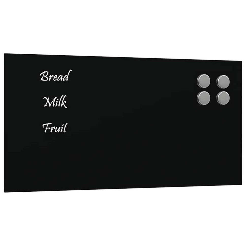 Magnettafel Schwarz 40x20 cm Hartglas