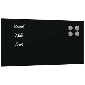 Magnettafel Schwarz 40x20 cm Hartglas