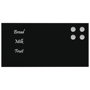 Magnettafel Schwarz 40x20 cm Hartglas