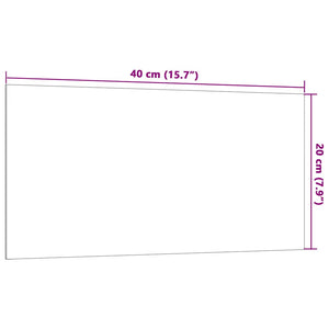 Magnettafel Schwarz 40x20 cm Hartglas