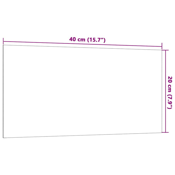 Magnettafel Schwarz 40x20 cm Hartglas