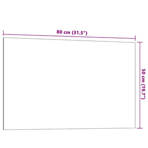Magnettafel Schwarz 80x50 cm Hartglas
