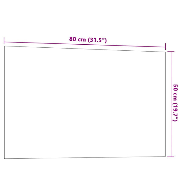 Magnettafel Schwarz 80x50 cm Hartglas