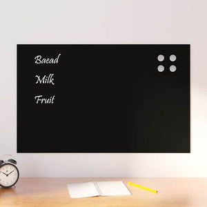 Magnettafel Schwarz 80x50 cm Hartglas
