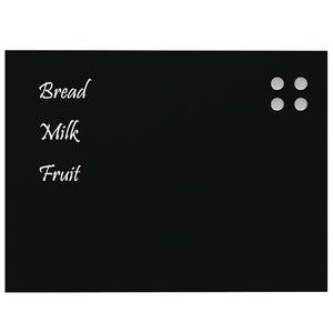 Magnettafel Schwarz 80x60 cm Hartglas